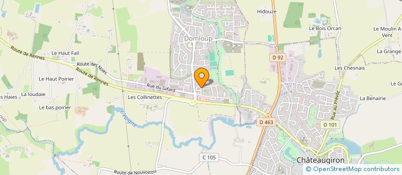 localisation de l'entreprise MONSIEUR CYRIL GABBERO  DOMLOUP