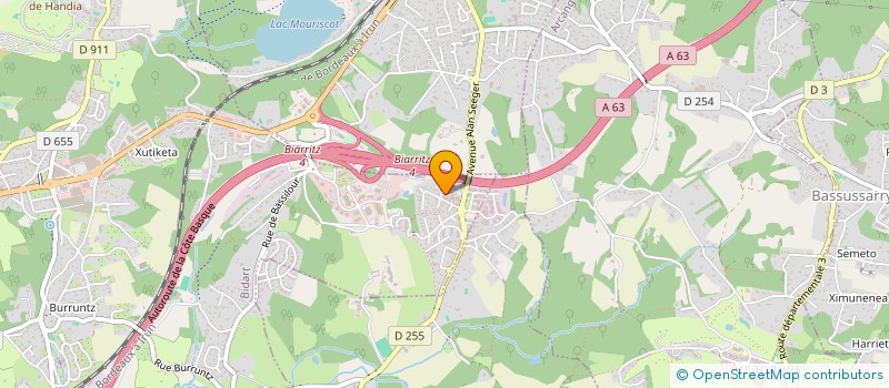 localisation de l'entreprise MONSIEUR CYRIL GABIN  BIDART