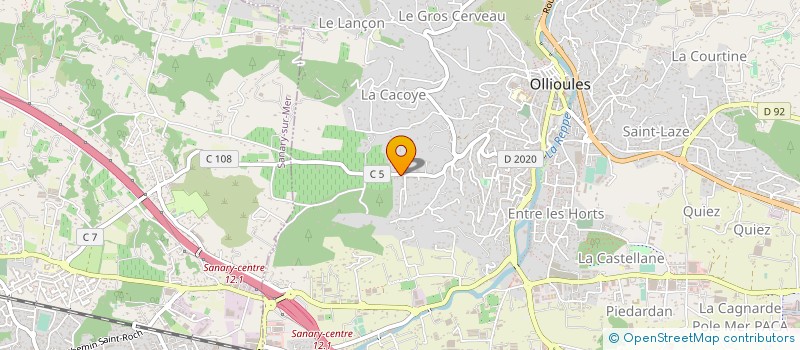 localisation de l'entreprise MONSIEUR CYRIL GHIRARDO  OLLIOULES