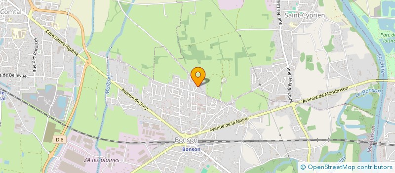 localisation de l'entreprise MONSIEUR CYRIL GINHOUX  BONSON