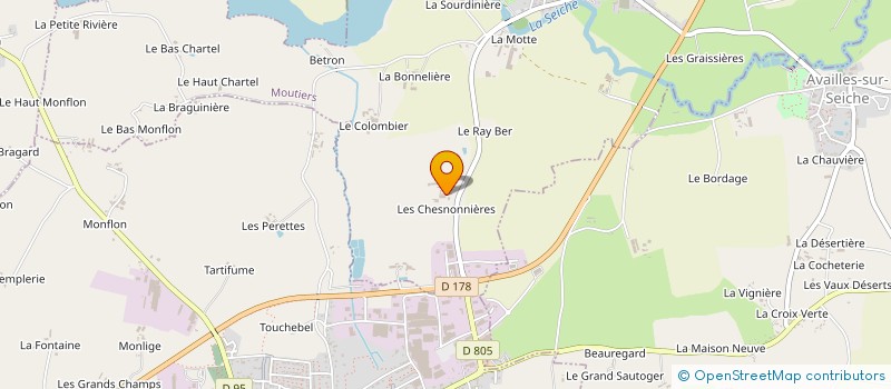 localisation de l'entreprise MONSIEUR CYRIL GODET  MOUTIERS