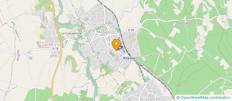 localisation de l'entreprise MONSIEUR CYRIL GODON  MAGALAS