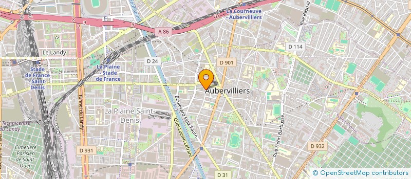 localisation de l'entreprise MONSIEUR CYRIL GOUYETTE à AUBERVILLIERS