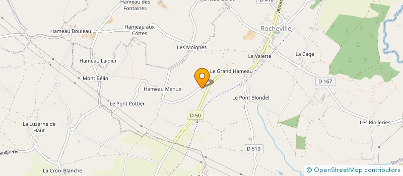 localisation de l'entreprise MONSIEUR CYRIL GUERARD à ROCHEVILLE