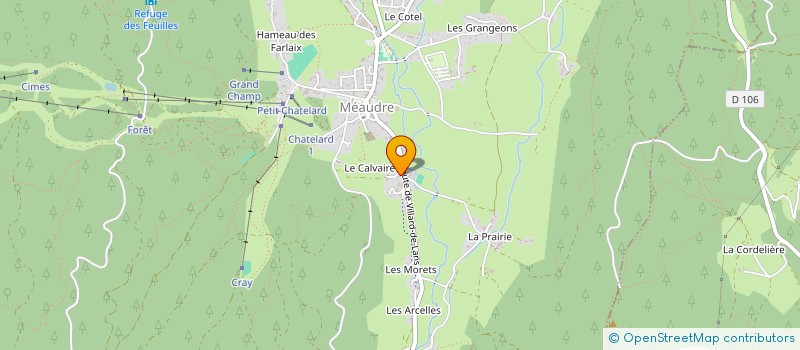localisation de l'entreprise MONSIEUR CYRIL GUILLERMET à AUTRANS-MEAUDRE EN VERCORS