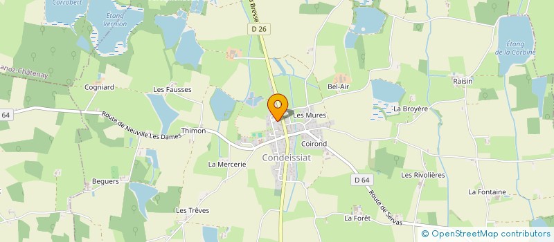 localisation de l'entreprise MONSIEUR CYRIL JACQUIOT  CONDEISSIAT