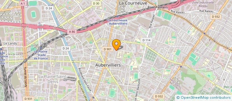 localisation de l'entreprise MONSIEUR CYRIL JULIEN-LAFERRIERE à AUBERVILLIERS