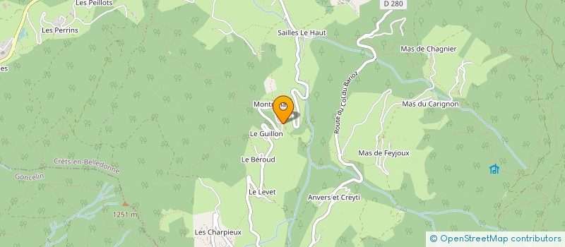 localisation de l'entreprise MONSIEUR CYRIL LABBE  CRETS EN BELLEDONNE