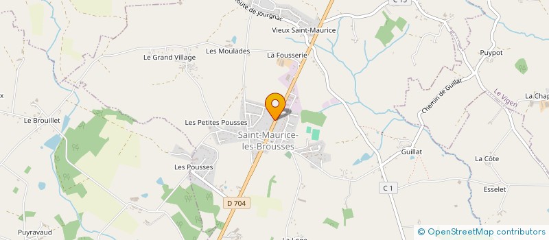 localisation de l'entreprise MONSIEUR CYRIL LASCAUX  SAINT-MAURICE-LES-BROUSSES