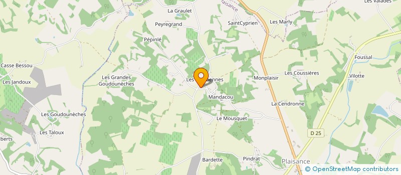 localisation de l'entreprise MONSIEUR CYRIL LE MINDU à PLAISANCE
