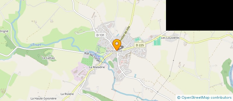 localisation de l'entreprise MONSIEUR CYRIL LECLERC  ANDOUILLE