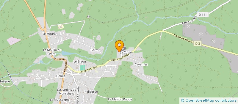 localisation de l'entreprise MONSIEUR CYRIL LEGENDRE  BELIN-BELIET