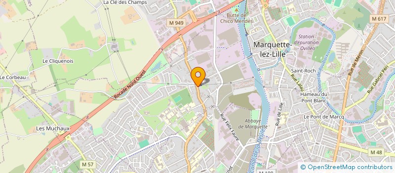 localisation de l'entreprise MONSIEUR CYRIL LENNE  MARQUETTE-LEZ-LILLE