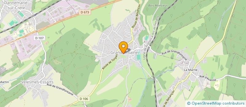 localisation de l'entreprise MONSIEUR CYRIL MAGNIN  GRANDFONTAINE