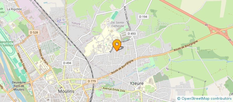 localisation de l'entreprise MONSIEUR CYRIL MARLANT à YZEURE
