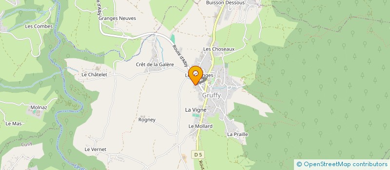 localisation de l'entreprise MONSIEUR CYRIL MARTIN à GRUFFY