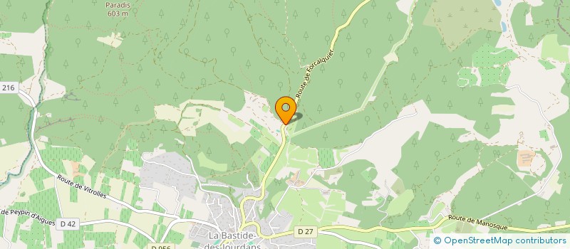 localisation de l'entreprise MONSIEUR CYRIL MAUCOURANT  LA BASTIDE-DES-JOURDANS