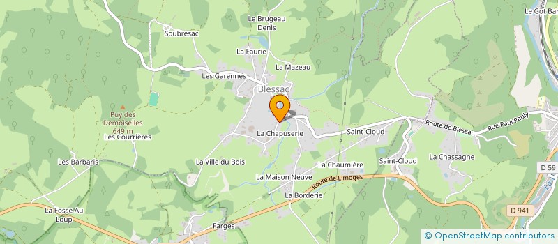 localisation de l'entreprise MONSIEUR CYRIL MAUGARD à BLESSAC