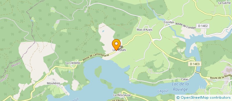 localisation de l'entreprise MONSIEUR CYRIL PARIZOT  FRAISSE-SUR-AGOUT