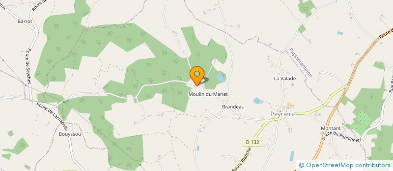 localisation de l'entreprise MONSIEUR CYRIL PARRAU  PEYRIERE