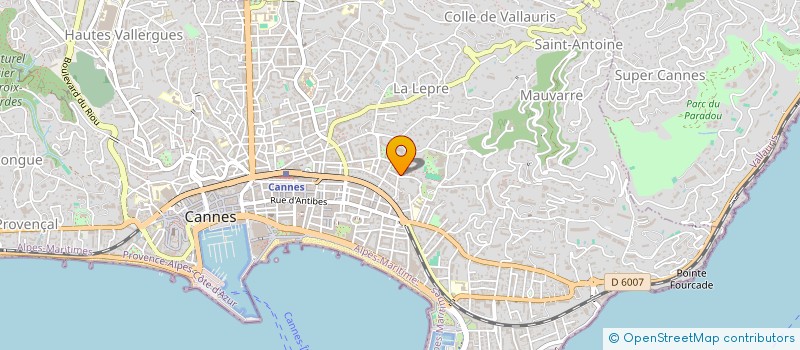 localisation de l'entreprise MONSIEUR CYRIL PELISSIER à CANNES
