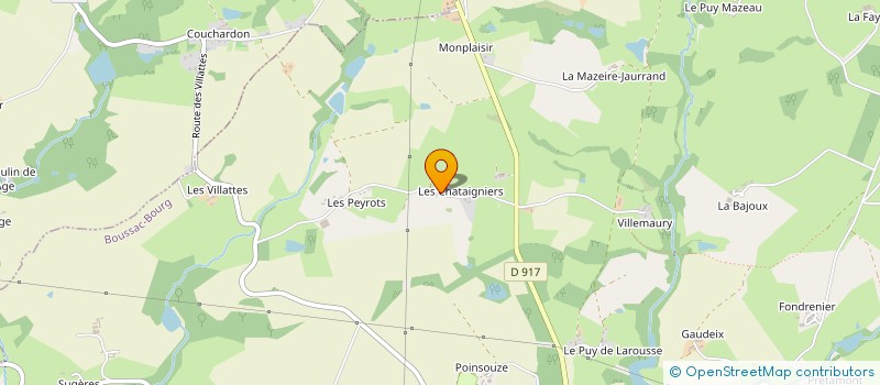 localisation de l'entreprise MONSIEUR CYRIL RASPILLER à BOUSSAC-BOURG