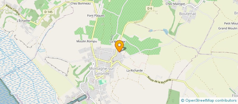 localisation de l'entreprise MONSIEUR CYRIL ROUGER  MORTAGNE-SUR-GIRONDE