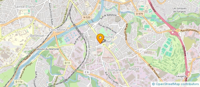 localisation de l'entreprise MONSIEUR CYRIL SAUVAGNAC à LIMOGES