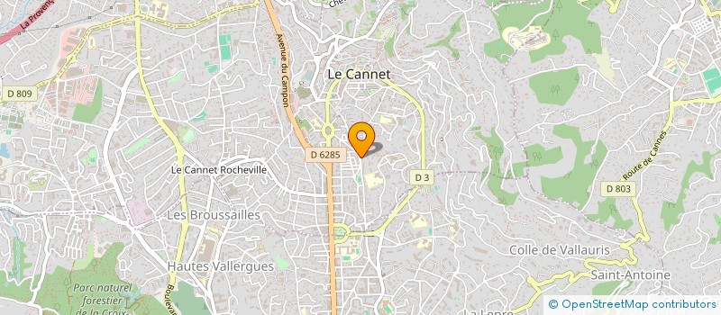 localisation de l'entreprise MONSIEUR CYRIL SERANTONI  LE CANNET