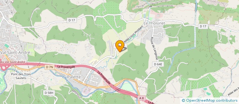 localisation de l'entreprise MONSIEUR CYRIL SPEDO  LE THOLONET