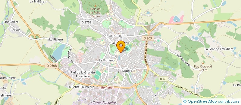 localisation de l'entreprise MONSIEUR CYRIL TESSIER  POUZAUGES