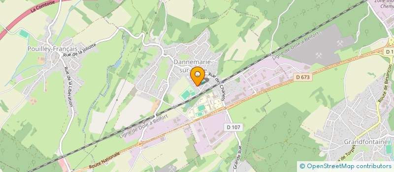 localisation de l'entreprise MONSIEUR CYRIL THIELLEY  DANNEMARIE SUR CRETE