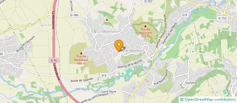 localisation de l'entreprise MONSIEUR CYRIL TINLOT  VEYRE-MONTON