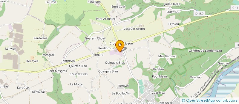 localisation de l'entreprise MONSIEUR CYRIL TROALEN  LA FOREST-LANDERNEAU
