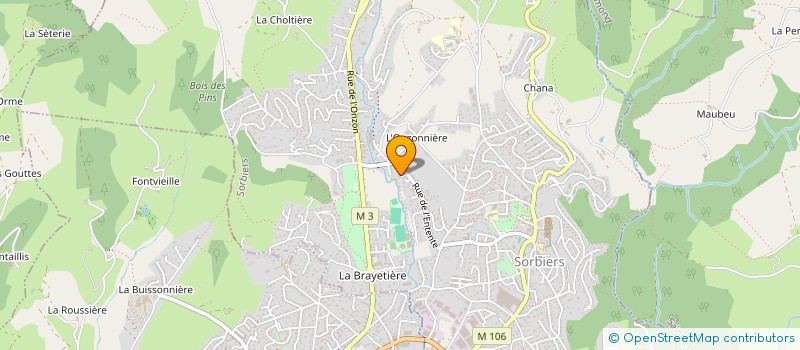 localisation de l'entreprise MONSIEUR CYRIL VALDENER  SORBIERS