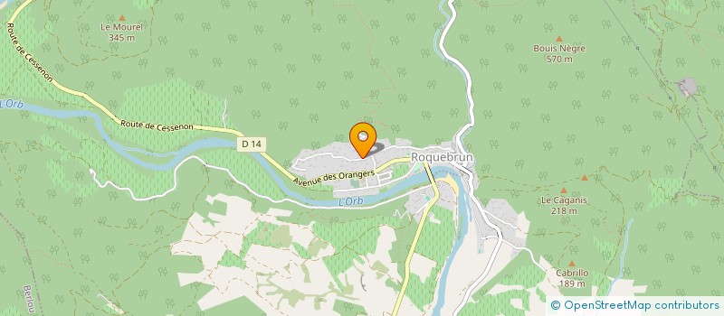 localisation de l'entreprise MONSIEUR CYRILLE ANDRE  ROQUEBRUN