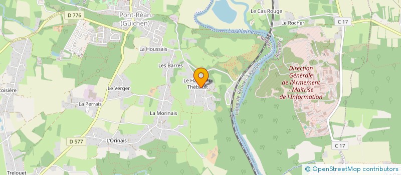 localisation de l'entreprise MONSIEUR CYRILLE AUDEBERT  GUICHEN