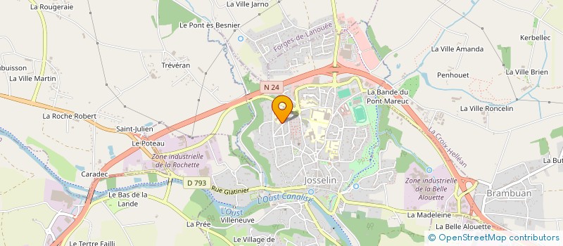 localisation de l'entreprise MONSIEUR CYRILLE AYASSE à JOSSELIN