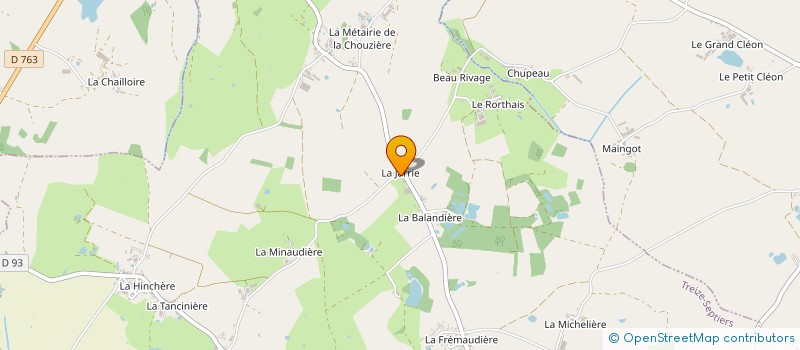 localisation de l'entreprise MONSIEUR CYRILLE BERTIN  TREIZE-SEPTIERS