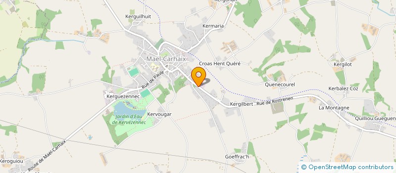 localisation de l'entreprise MONSIEUR CYRILLE BEUVIN  MAEL-CARHAIX