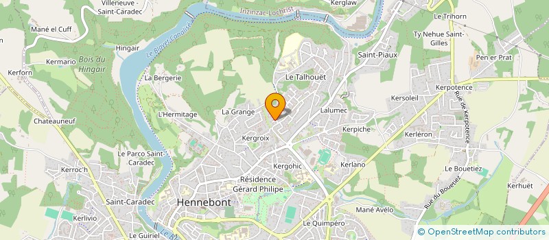 localisation de l'entreprise MONSIEUR CYRILLE BISSONET à HENNEBONT