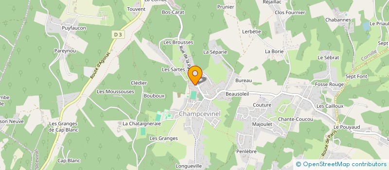 localisation de l'entreprise MONSIEUR CYRILLE CAMU  BRANTOME EN PERIGORD