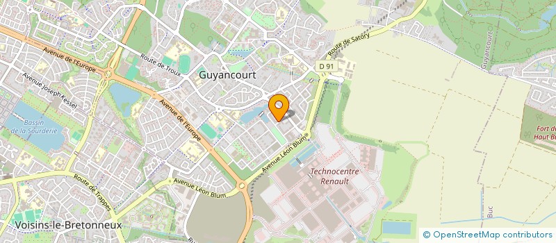 localisation de l'entreprise MONSIEUR CYRILLE DEROUINEAU  GUYANCOURT