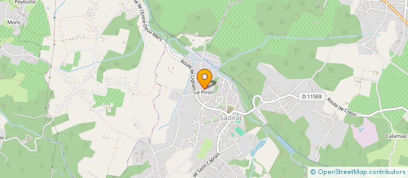 localisation de l'entreprise MONSIEUR CYRILLE DUBOIS  SADIRAC