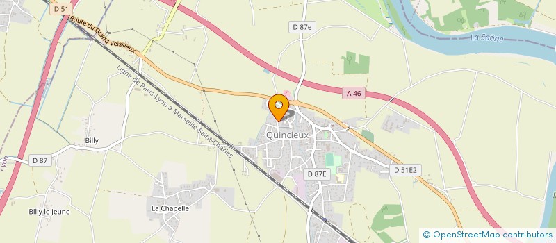 localisation de l'entreprise MONSIEUR CYRILLE FROCIONE  QUINCIEUX