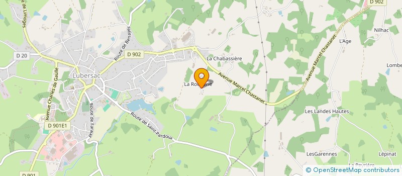 localisation de l'entreprise MONSIEUR CYRILLE GIRODOLLE  LUBERSAC