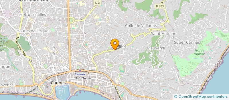 localisation de l'entreprise MONSIEUR CYRILLE GUEUTAL à CANNES