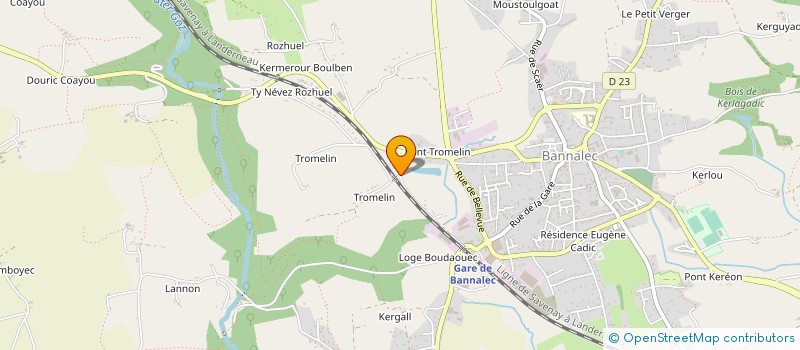 localisation de l'entreprise MONSIEUR CYRILLE GUYADER à BANNALEC