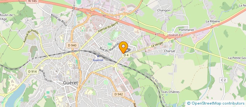 localisation de l'entreprise MONSIEUR CYRILLE LACHAMBRE à GUERET