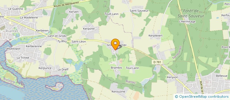 localisation de l'entreprise MONSIEUR CYRILLE LE PEUTREC  RIANTEC